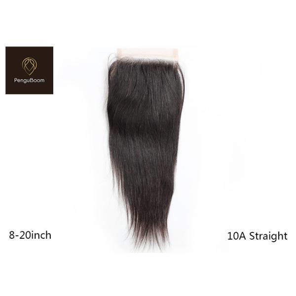 Buy 8-20 inches 4 by 4 Remy Human Hair Closure Tight And Neat at wholesale prices
