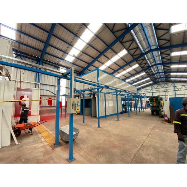 ISO 9001 Electrostatic Automated Powder Coating Line Gas Diesel Heating