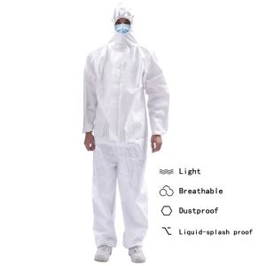 Waterproof Disposable Coveralls Dust Suits Microporous Infected Areas Applied
