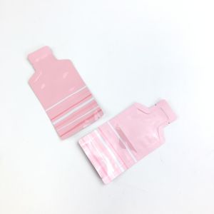 OEM Custom Pink Logo Size Resealable With Transparent Window For Dry Fruit Nuts