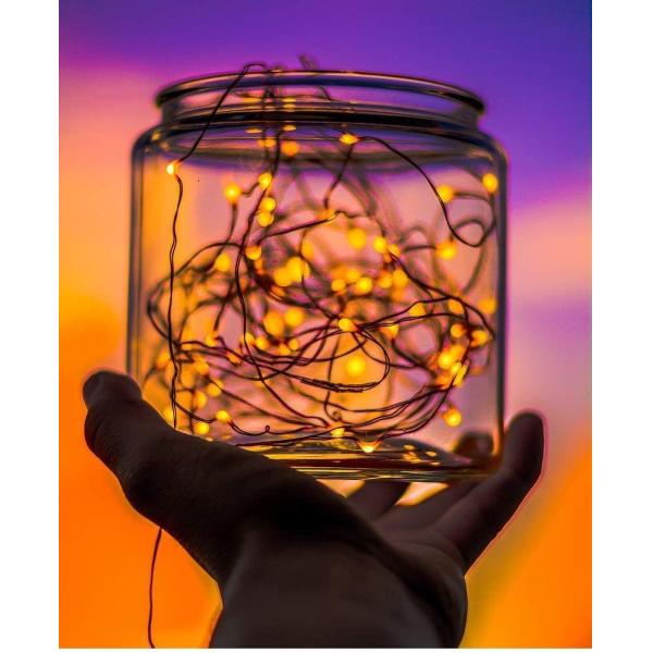 Warm White 8 Modes Copper Wire Twinkle Lights For Bedroom Centerpiece Patio Gift Decor