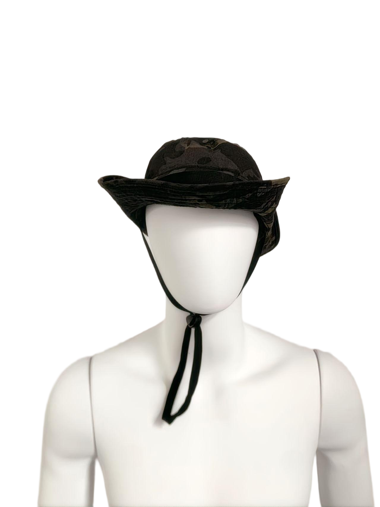 Outdoor Camping Camouflage Tactical Round Brim Hat With Breathable Mesh Custom