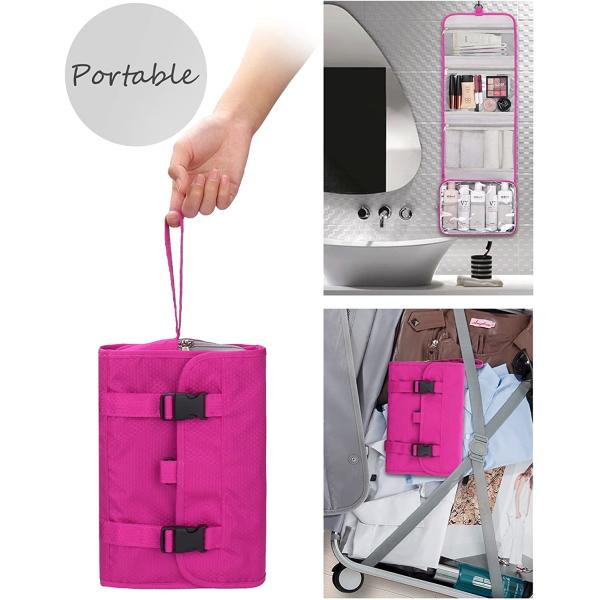 Travel Hanging Toiletry Bag Large Capacity Makeup Bag Waterproof Cosmetic Storage