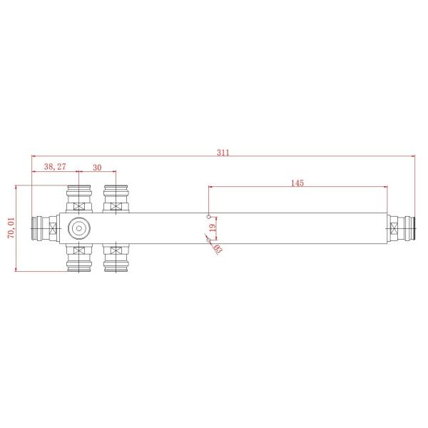 698-4000MHz 6Way Power Splitter