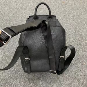 Unisex Style Authentic Ostrich Skin Drawstring Closure Women Men Backpack