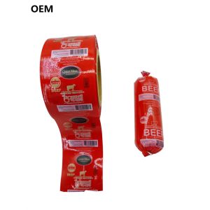 Red sausage packaging plastic casings General custom logo printing plastic