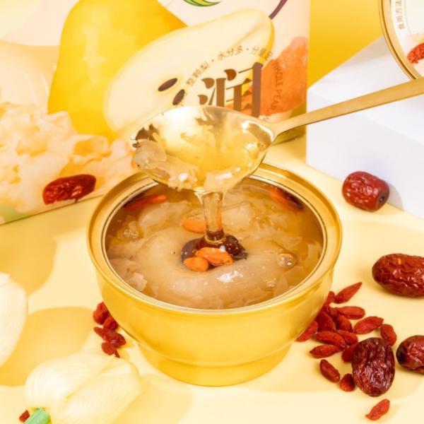 Instant Bird's Nest Tremella Pear Soup Ready-to-Eat Collagen Dessert Natural Low