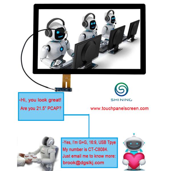 21.5 Inch 16:9 Projected Capacitive Touch Screen With USB Interface COB Type ILITEK2302 Controller