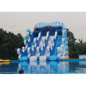 China Metal Pool Inflatable Amusement Park , Outside Water Parks Lake Side Installed on sale