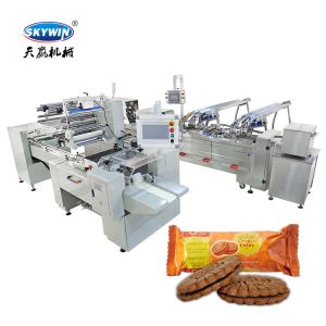 Automatic On Edge Packing Peanut Brittle Biscuits Production Line