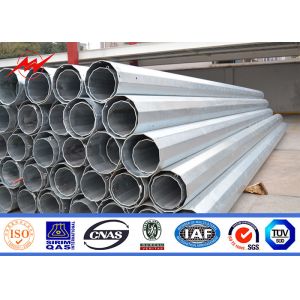 Power Transmission Line Steel Electric Galvanised Poles With Custom Design PLS