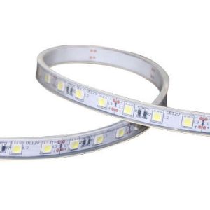 flexible LED strip, soft silicone gel on the back 5050 LED white solder mask