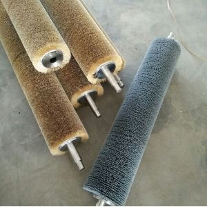 Customized Industrial Copper-Plated Steel Wire Winding Cylindrical Wire Brush