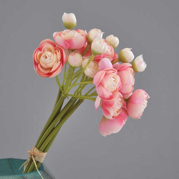 6 Heads Peony Bouquets Artificial Flowers Faux Peony Silk Flower for Wedding Home Decor