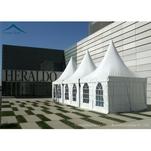 Western White PVC Fabric Romantic Pagoda Tents 5m By 5m Waterproof Aluminum