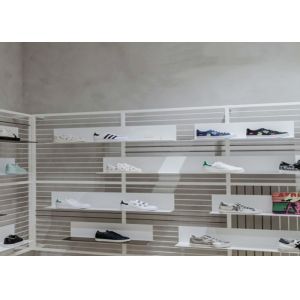 Saves Space Wall Mounted Shoe Display With Iron Material Strong Bearing Capacity