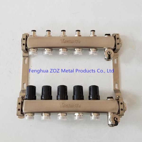 Buy ZZ18056 Stainless Steel Underfloor Heating Manifold with Adjust Valves at wholesale prices