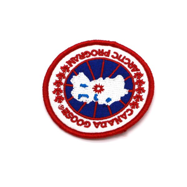 Canada Goose Blue Circle Heart With Line Red Maple Leaf Words Badge Armband For T Shirt