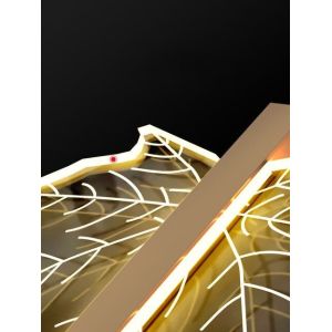 Modern staircase chandelier hotel lobby villa spiral leaf chandelier(WH-NC-74)