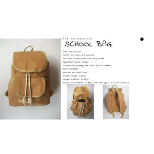 ECO-Friendly washable kraft paper school bag