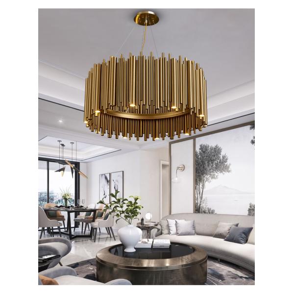 Luxury Gold Chandelier For Living Room Modern LED Home Decor tube chandelier(WH-CY-166)
