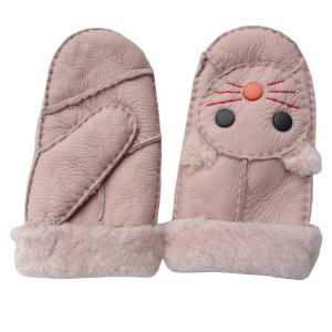 Children Winter Leather Mitten Gloves Classic Plain Style Eco - Friendly