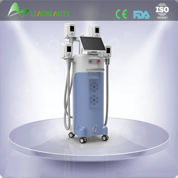 Non Invasive Body Slimming Machine 4 Handpiece Cryolipolysis Fat Freezing