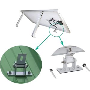 Custom Length Anodized Solar Panel Bracket for Flat Roof and Wall Mounting