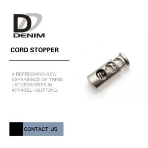 Quality Metal Shiny Silver &amp; Gold Cord Stopper | Double Hole Cord Lock Garment Accessory for sale