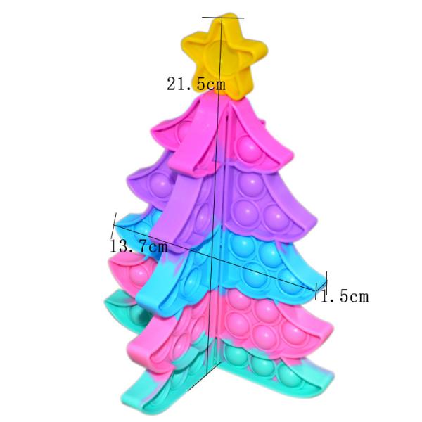 3D Large Tie Dye Christmas Tree Fidget Toy Cute Anxiety Popper Game Gift For Kid