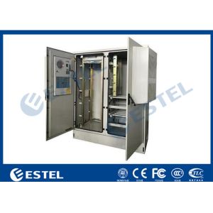 Quality Floor Mount 2 Bays 1.5mm Thick Outdoor Network Enclosure for sale