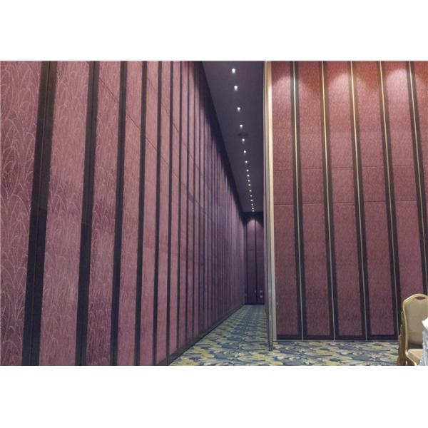 MDF Aluminum Frame Soundproof Folding Wood Partition Wall For Conference Center