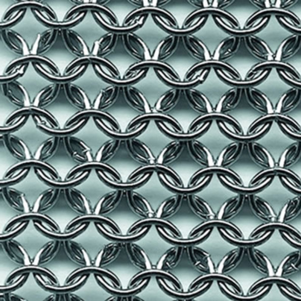 Gold Decorative Metal Ring Mesh With Electroplated / Polished Surface Finish OEM ODM