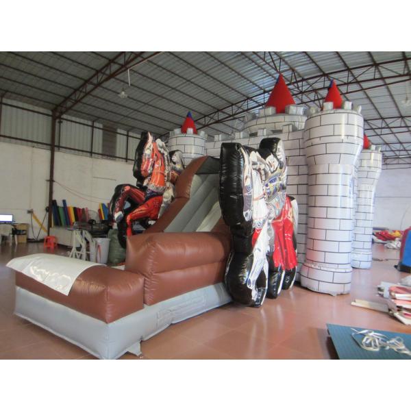 0.55mm PVC Tarpaulin Knight Themed Inflatable Castle Bouncer 12.9 X 8.3 X 3.2m