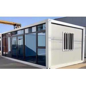 Flat Pack Container Detachable Steel Door Office Mobile Modular Glass Wall Tiny