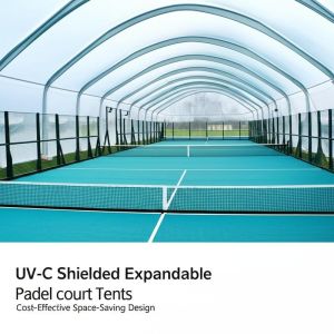 UV-C Shielded Expandable padel court Tents: Cost-Effective Space-Saving Design