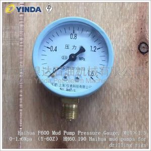 Pump Discharge Mud Pump Pressure Gauge M14×1.5 0-1.6Mpa Y-60Z HH60.190 Haihua