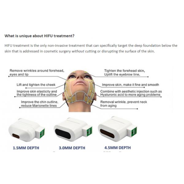 High Performance Hifu Wrinkle Removal Machine , Anti Puffiness Skin Tightening Machine