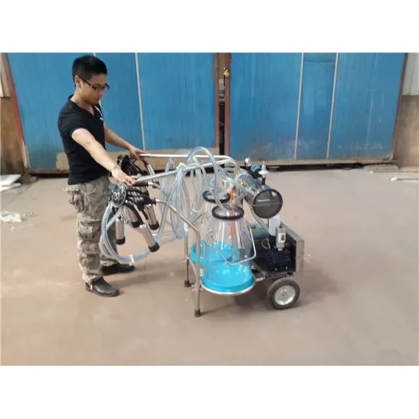 Mobile Vacuum Pump Type Cow Milking Machine