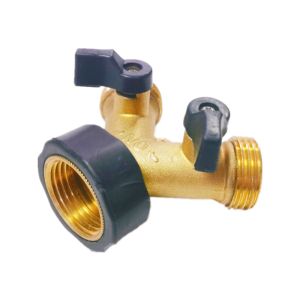 2 Way 3/4'' On Off Brass Y Valve Garden Irrigation Distributor