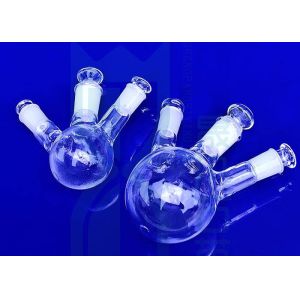 China Transparent Three Necks Od 500mm Quartz Round Bottom Flask on sale
