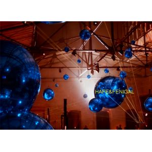 Quality High-Quality PVC Inflatable Shiny PVC Blue Mirrored Balloons For Elegant Event Decor for sale