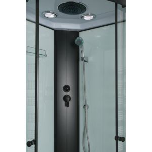 Customizable Shower Pods Cabins With Printing Glass And Black Frame
