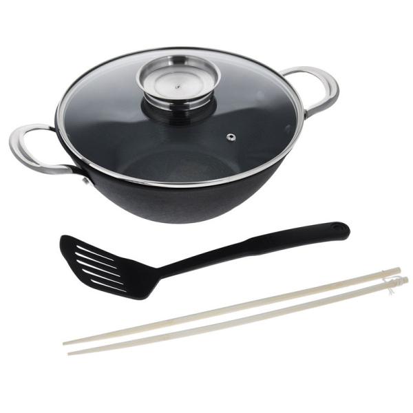 Buy Pre-seasoned light cast iron wok pan at wholesale prices
