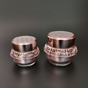 Pink PMMA Acrylic Refillable Pump Bottle With Smooth Cap 100ml