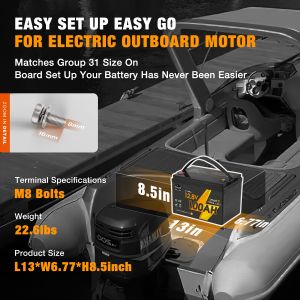 Electric Boat Lifepo4 Battery Pack 12V 24V