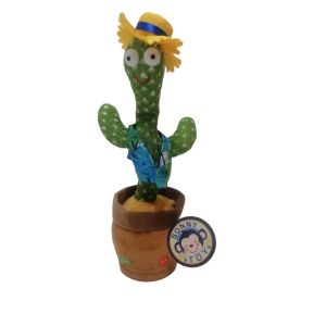 Plush Recording Repeating Singing Cactus With Hat