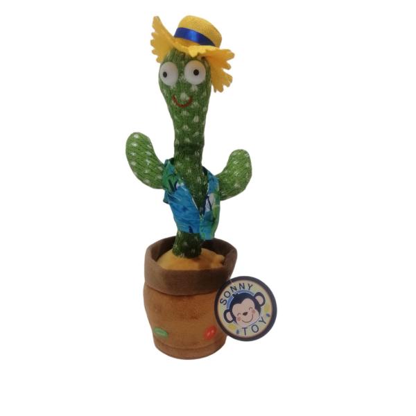 Buy Plush Recording Repeating Singing Cactus With Hat at wholesale prices