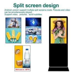 43 inch Floor Standing Android Interactive Touch Signage Display with 178°