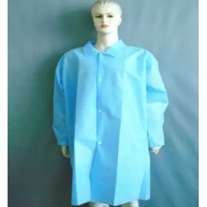 China Breathable Doctors Uniform  60GSM Disposable Lab Coats on sale